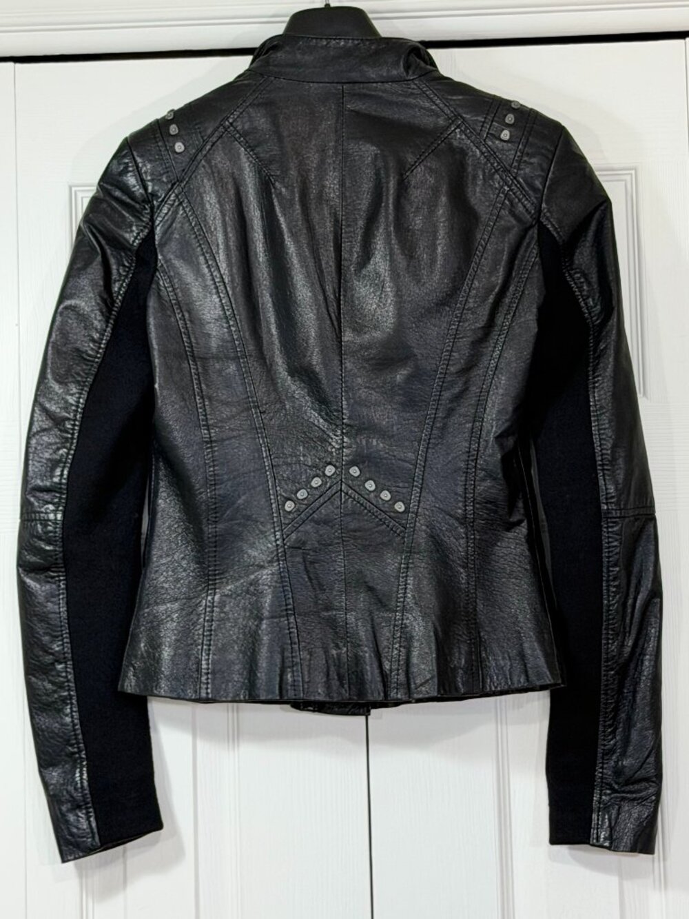 Danier x Raphael Asymmetrical Studded Leather Jacket - Picture 2 of 13